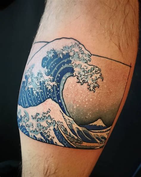 japanese watercolor tattoo|traditional japanese wave tattoo.